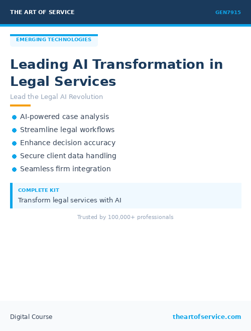 GEN7915 Leading AI Transformation in Legal Services