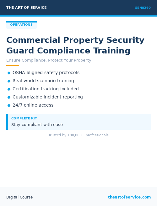 GEN8260 Commercial Property Security Guard Compliance Training