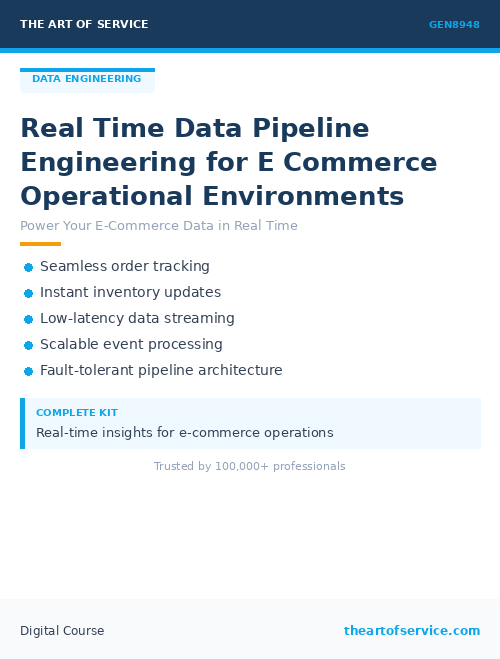 GEN8948 Real Time Data Pipeline Engineering for E Commerce Operational Environments