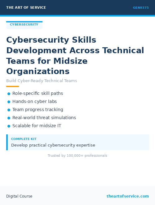 GEN9375 Cybersecurity Skills Development Across Technical Teams for Midsize Organizations
