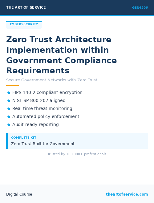 GEN4506 Zero Trust Architecture Implementation within Government Compliance Requirements