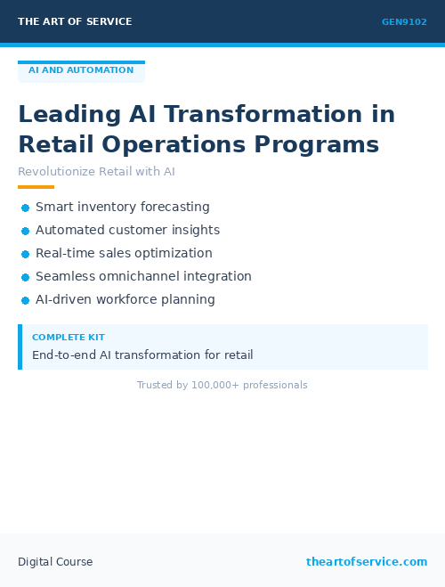 GEN9102 Leading AI Transformation in Retail Operations Programs
