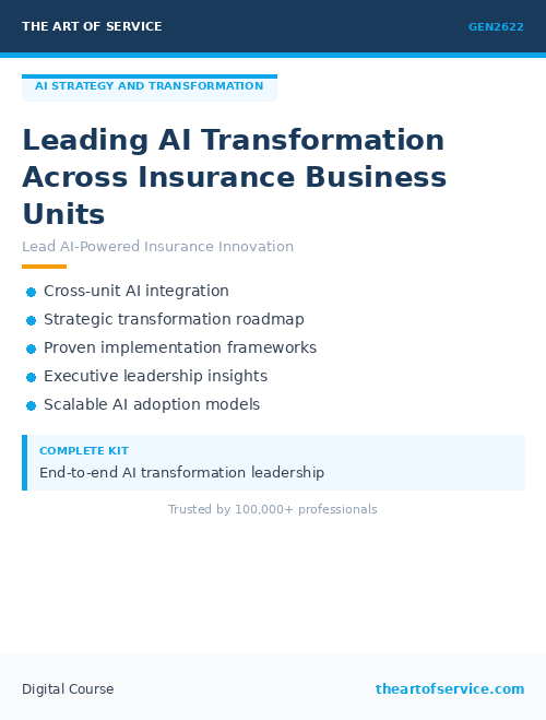 GEN2622 Leading AI Transformation Across Insurance Business Units