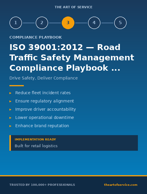 ISO 39001:2012 — Road Traffic Safety Management Compliance Playbook for Retail & E-commerce - CISOs & Security Leaders Edition