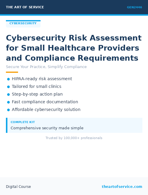 GEN2446 Cybersecurity Risk Assessment for Small Healthcare Providers and Compliance Requirements