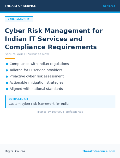 GEN1714 Cyber Risk Management for Indian IT Services and Compliance Requirements