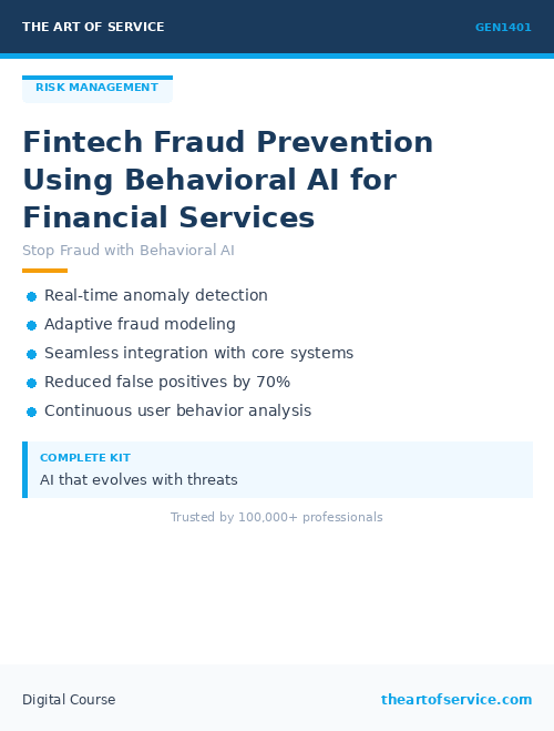 GEN1401 Fintech Fraud Prevention Using Behavioral AI for Financial Services