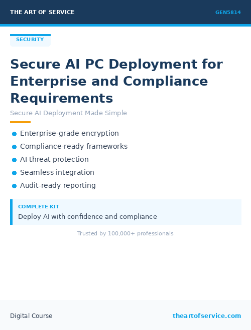 GEN5814 Secure AI PC Deployment for Enterprise and Compliance Requirements