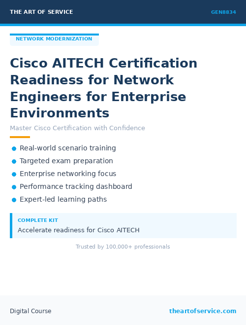 GEN8834 Cisco AITECH Certification Readiness for Network Engineers for Enterprise Environments