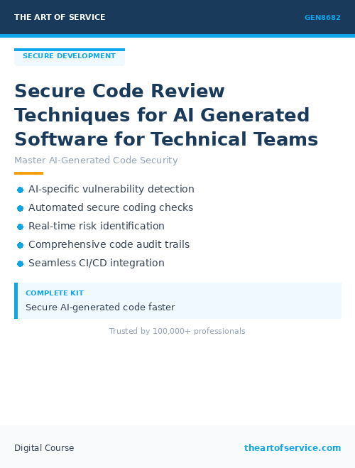 GEN8682 Secure Code Review Techniques for AI Generated Software for Technical Teams