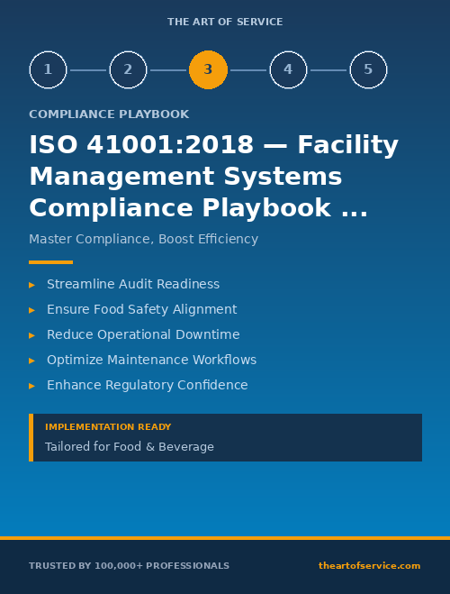 ISO 41001:2018 — Facility Management Systems Compliance Playbook for Food & Beverage Manufacturing