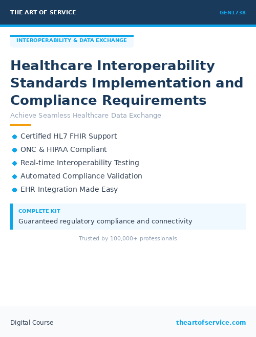 GEN1738 Healthcare Interoperability Standards Implementation and Compliance Requirements