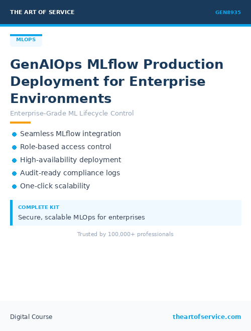 GEN8935 GenAIOps MLflow Production Deployment for Enterprise Environments