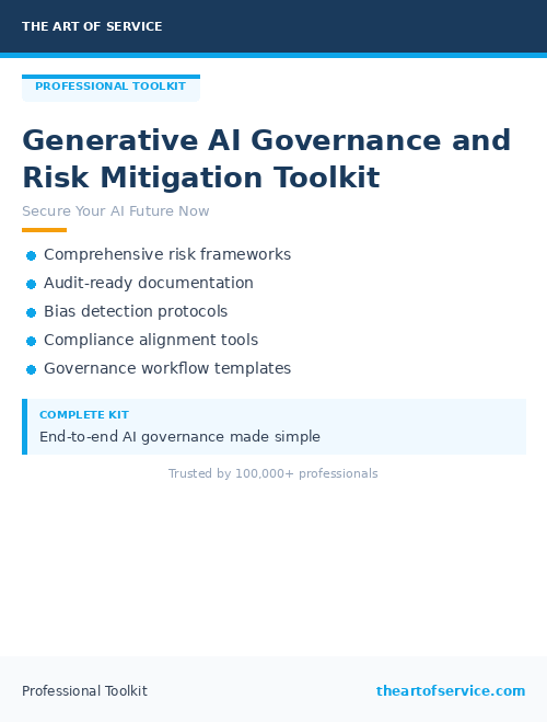 Generative AI Governance and Risk Mitigation Toolkit