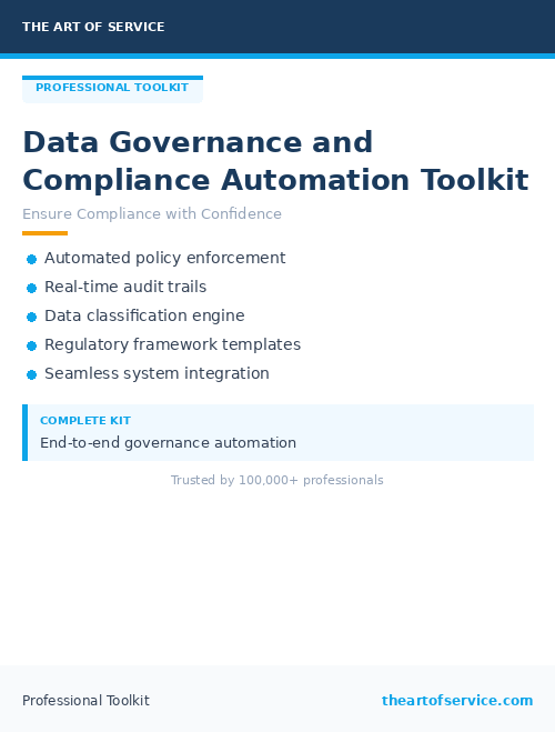 Data Governance and Compliance Automation Toolkit