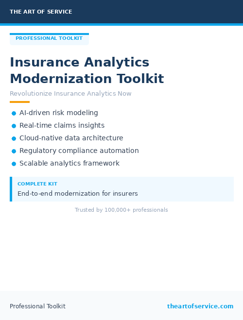 Insurance Analytics Modernization Toolkit