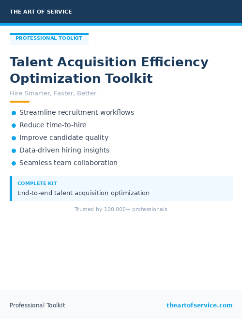 Talent Acquisition Efficiency Optimization Toolkit