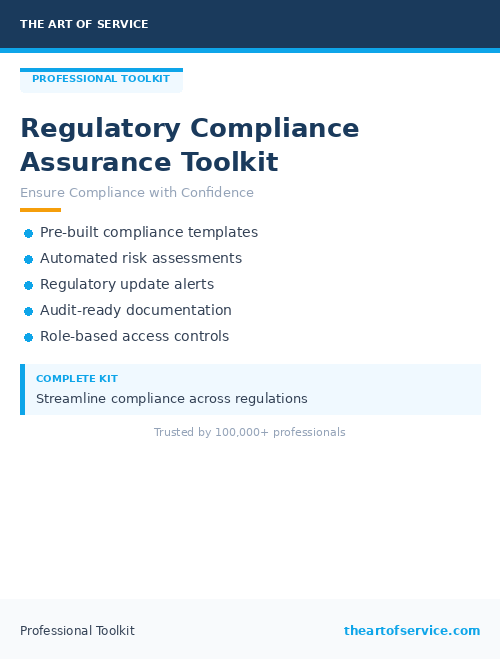Regulatory Compliance Assurance Toolkit