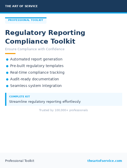Regulatory Reporting Compliance Toolkit