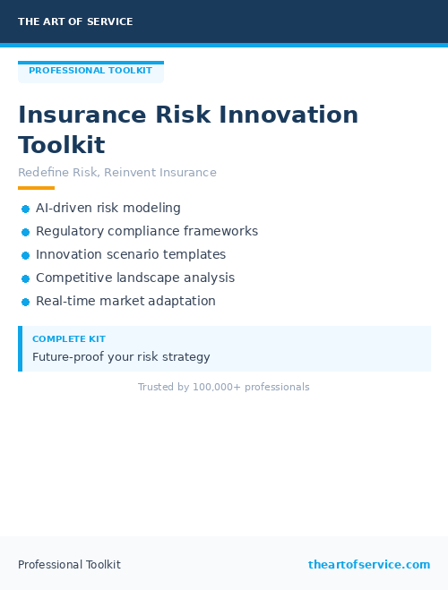 Insurance Risk Innovation Toolkit