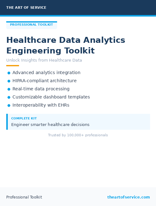 Healthcare Data Analytics Engineering Toolkit