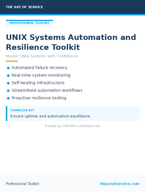 UNIX Systems Automation and Resilience Toolkit
