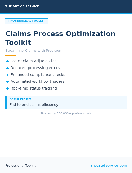 Claims Process Optimization Toolkit