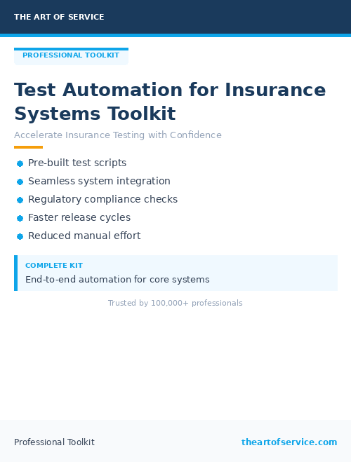 Test Automation for Insurance Systems Toolkit