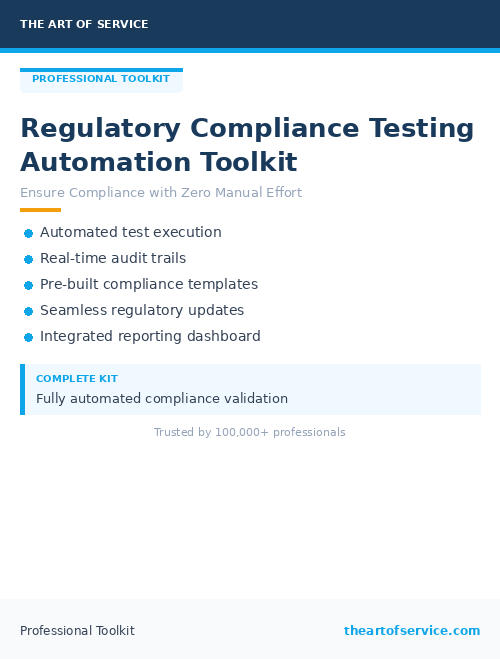 Regulatory Compliance Testing Automation Toolkit
