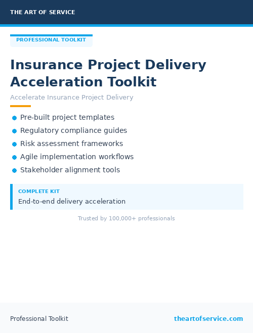 Insurance Project Delivery Acceleration Toolkit