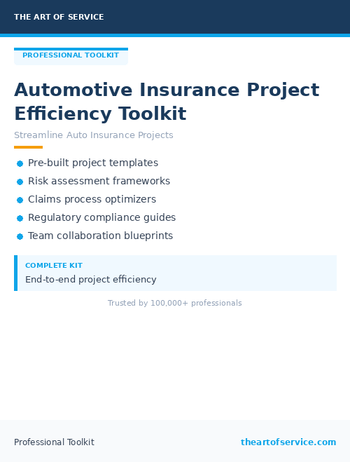 Automotive Insurance Project Efficiency Toolkit