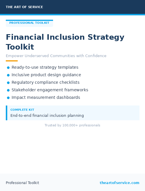Financial Inclusion Strategy Toolkit