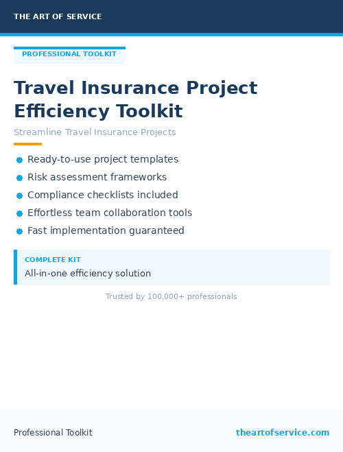 Travel Insurance Project Efficiency Toolkit