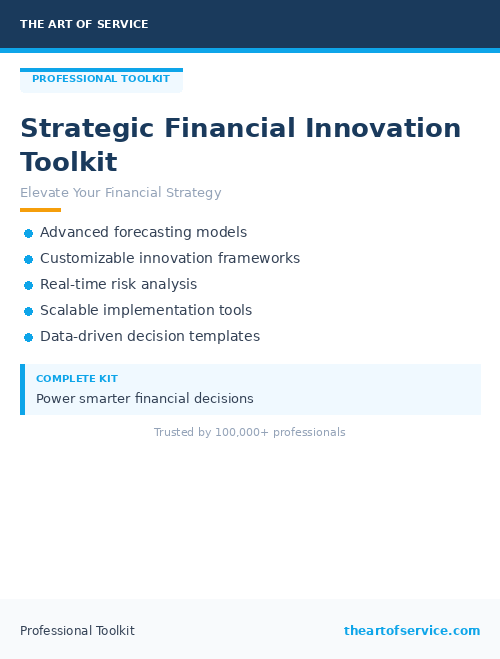 Strategic Financial Innovation Toolkit