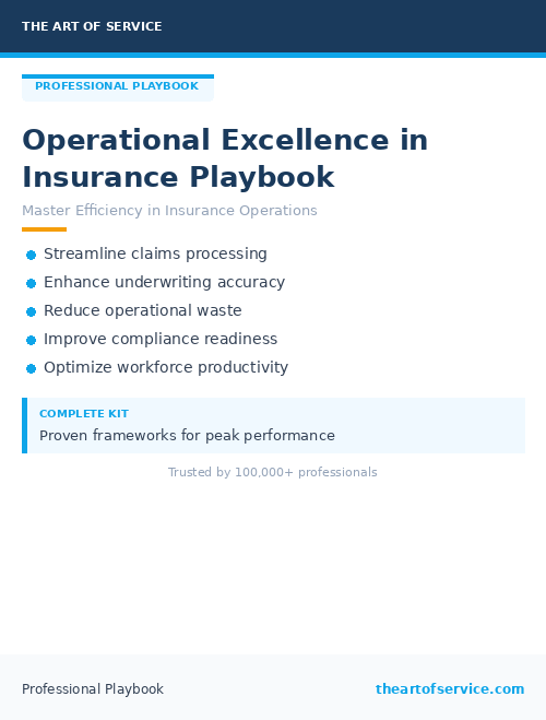 Operational Excellence in Insurance Playbook