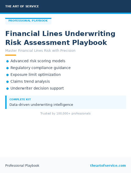 Financial Lines Underwriting Risk Assessment Playbook