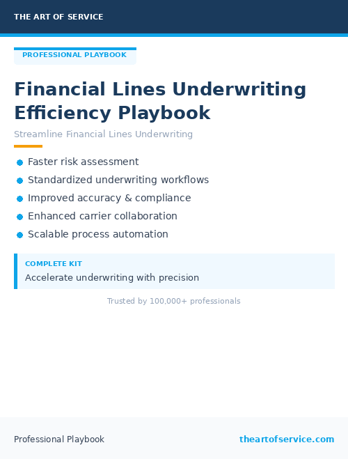 Financial Lines Underwriting Efficiency Playbook