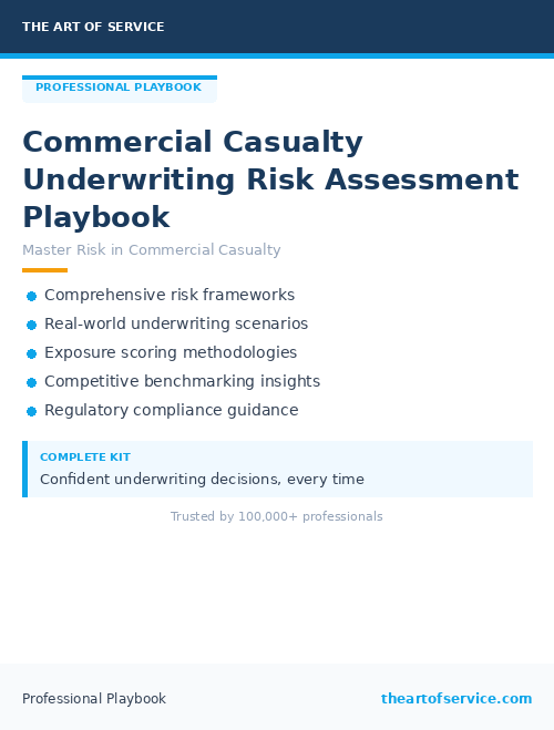 Commercial Casualty Underwriting Risk Assessment Playbook
