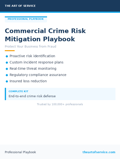 Commercial Crime Risk Mitigation Playbook