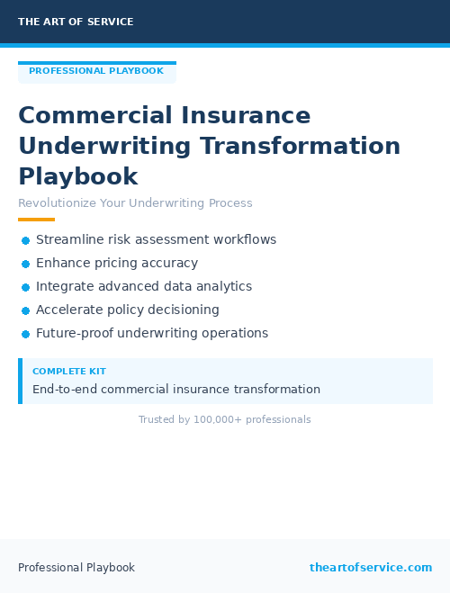 Commercial Insurance Underwriting Transformation Playbook