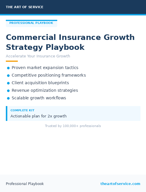 Commercial Insurance Growth Strategy Playbook