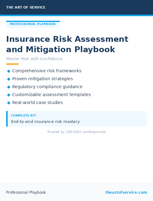 Insurance Risk Assessment and Mitigation Playbook