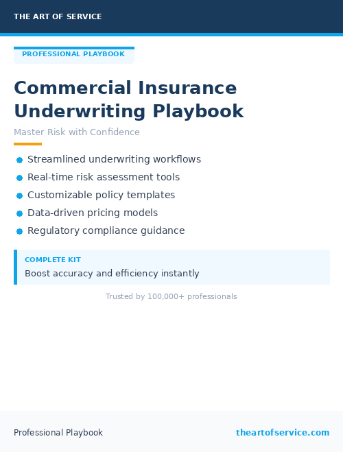 Commercial Insurance Underwriting Playbook