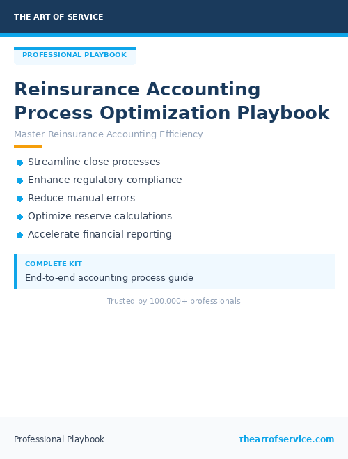 Reinsurance Accounting Process Optimization Playbook