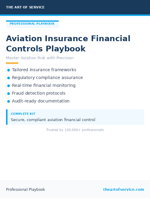 Aviation Insurance Financial Controls Playbook