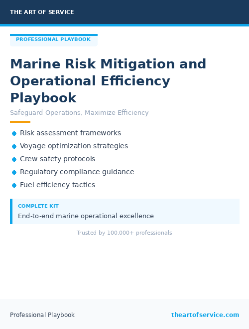 Marine Risk Mitigation and Operational Efficiency Playbook