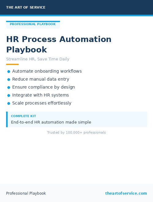 HR Process Automation Playbook