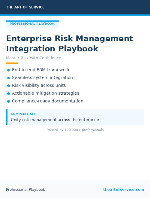 Enterprise Risk Management Integration Playbook