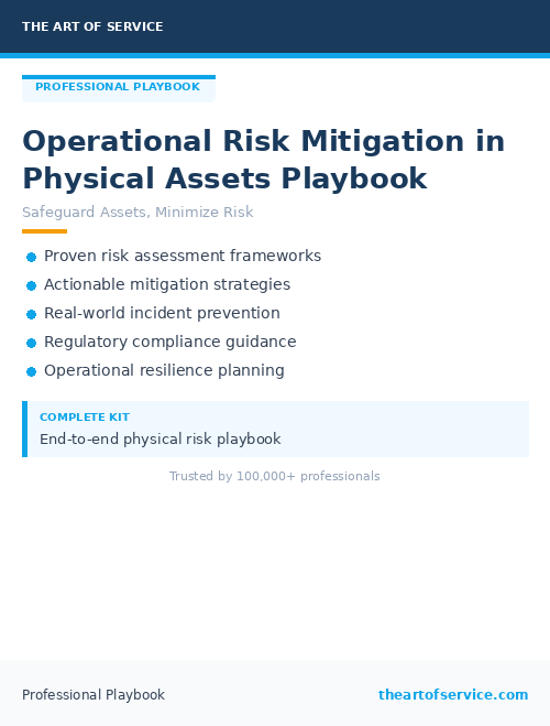 Operational Risk Mitigation in Physical Assets Playbook