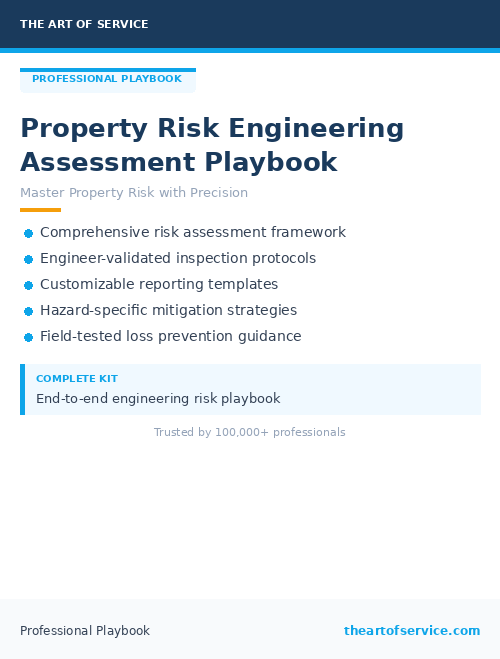 Property Risk Engineering Assessment Playbook